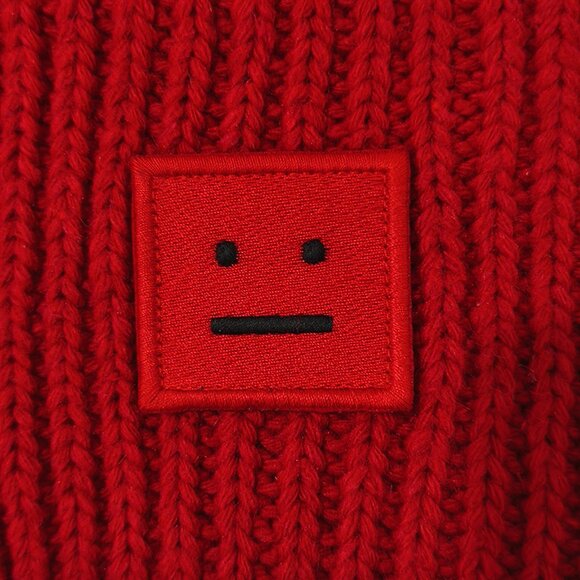 Acne Studios Classic Smiley Face Knitted Beanie - Picture 5 of 5